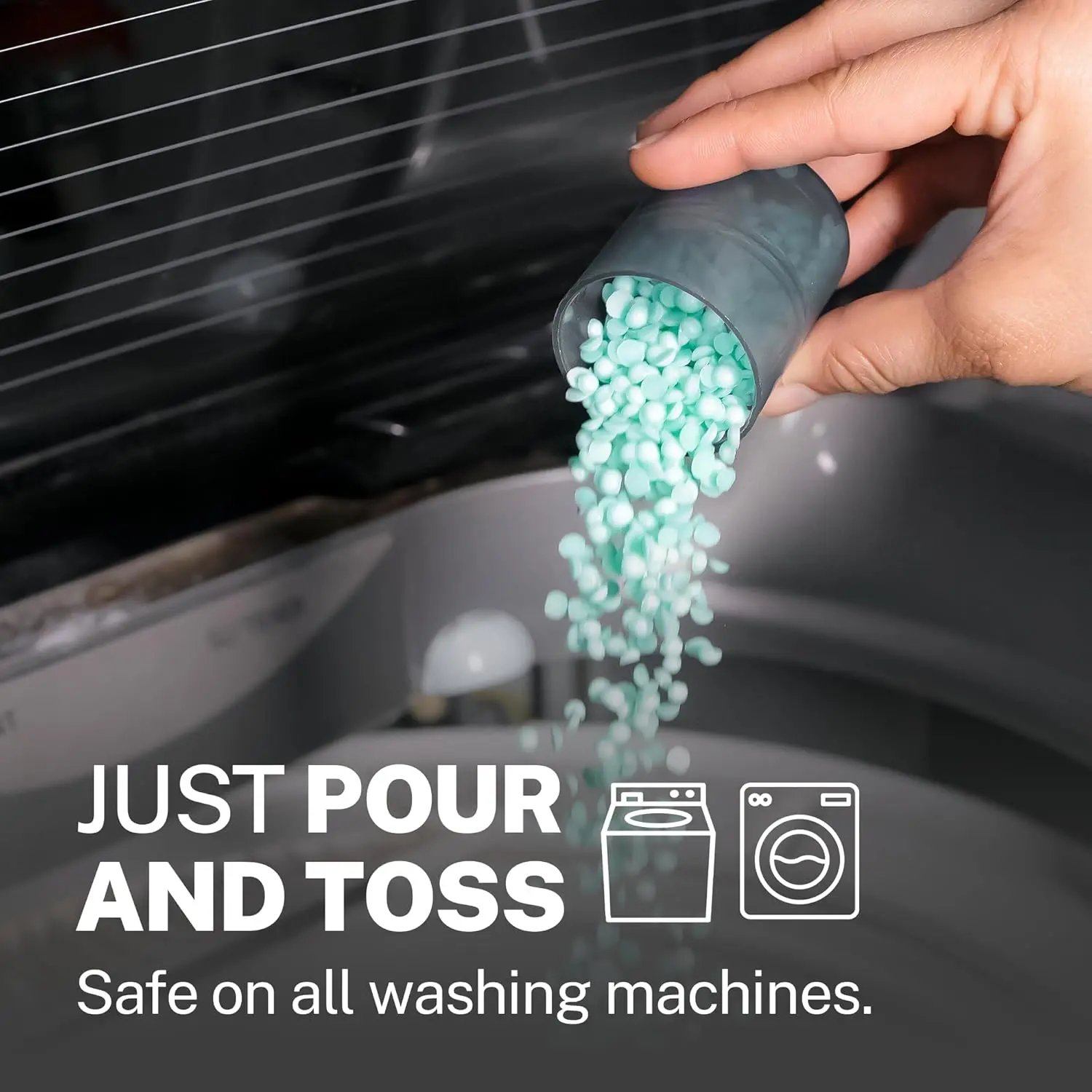 A bottle of Volt Active Fresh laundry scent booster beads promises fresh, soft, and delightful-smelling clothes with its eco-friendly formula.