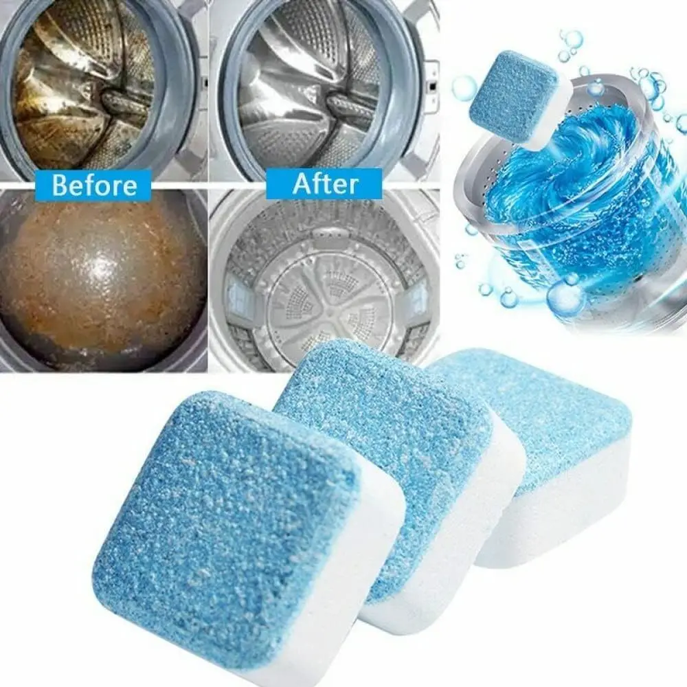 Twelve washing machine cleaner tablets keep your HE or standard top and front load washer fresh and clean, eliminating odors and buildup.