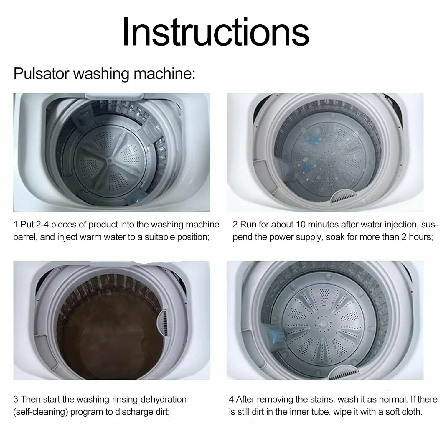 Twelve washing machine cleaner tablets keep your HE or standard top and front load washer fresh and clean, eliminating odors and buildup.