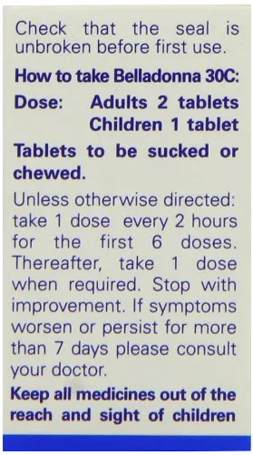 Weleda Belladonna 30C - 125 Homeopathic Tablets - Image 4