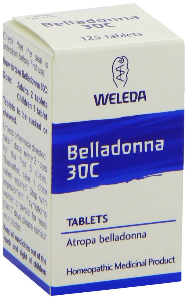 Weleda Belladonna 30C - 125 Homeopathic Tablets - Image 5
