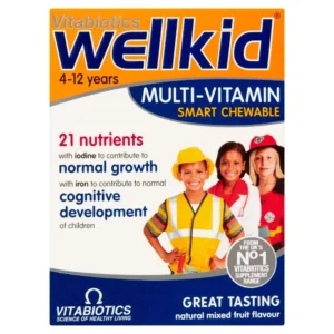 Wellkid Smart Chewable vitamins are delicious, all-natural fruit flavored chewable tablets, low in sugar and kind to teeth, formulated based on the latest scientific research and free from artificial additives, gluten, and lactose.