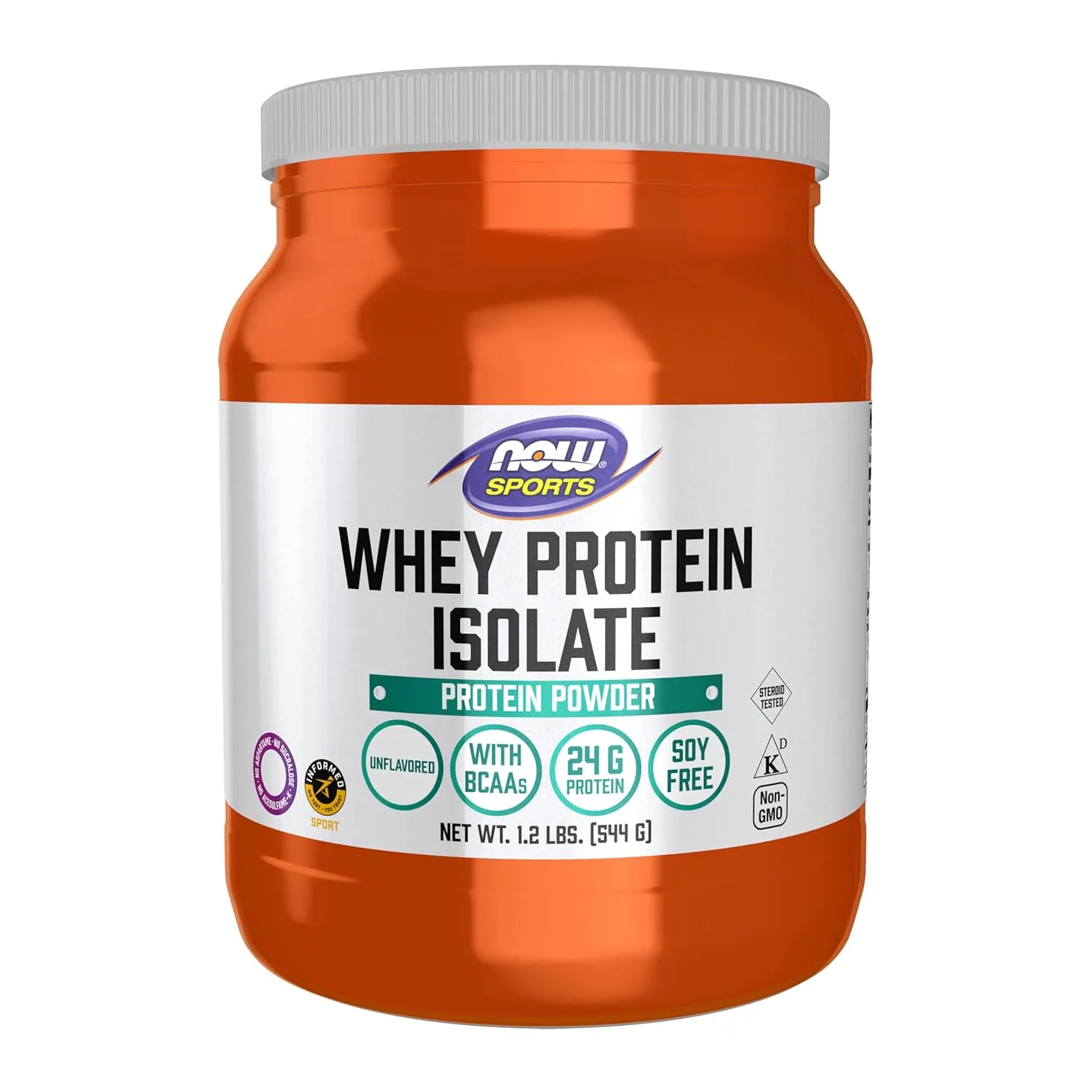 NOW Whey Protein Isolate - 25g Protein, Soy Free