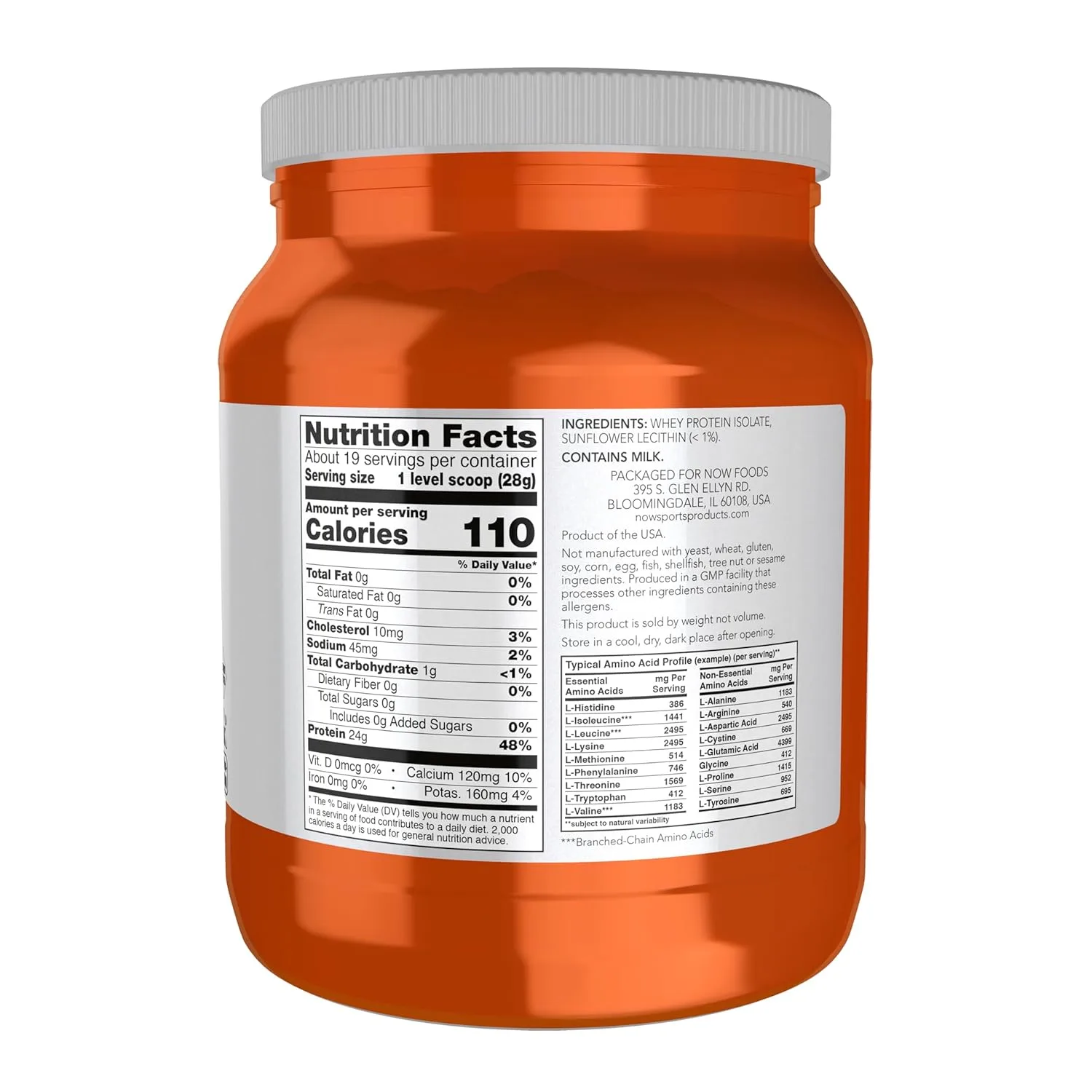 NOW Whey Protein Isolate - 25g Protein, Soy Free - Image 2