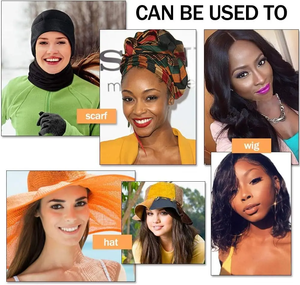 Black velvet wig grip headband secures wigs comfortably without glue or combs, preventing headaches and hair loss.