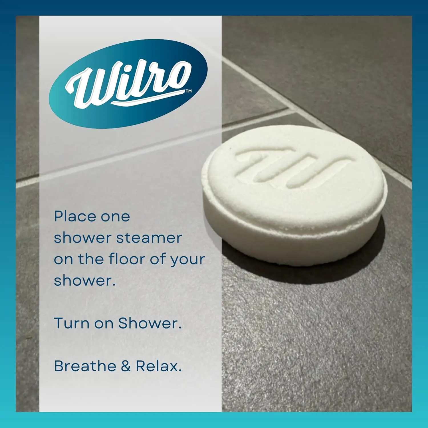 Six Wilro menthol spearmint shower steamers in resealable bags release strong, soothing vapors to help relieve cold and flu symptoms.