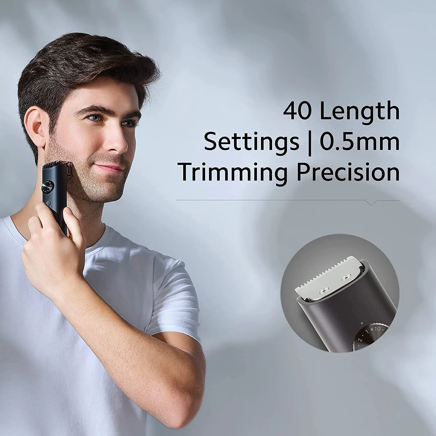 This Xiaomi grooming kit pro comes with multiple attachments for trimming beard, hair, nose, ear, and body hair and includes a convenient travel case.