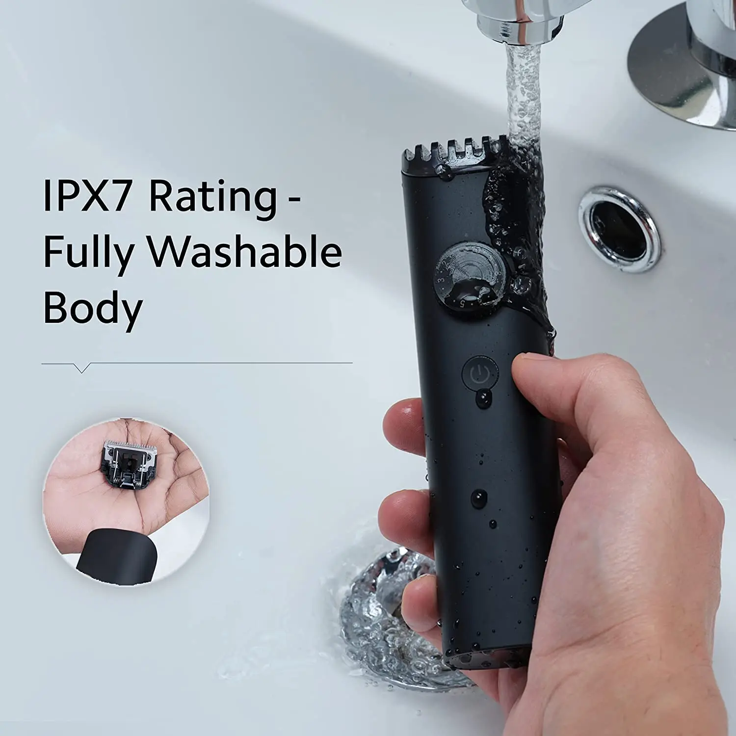 This Xiaomi grooming kit pro comes with multiple attachments for trimming beard, hair, nose, ear, and body hair and includes a convenient travel case.
