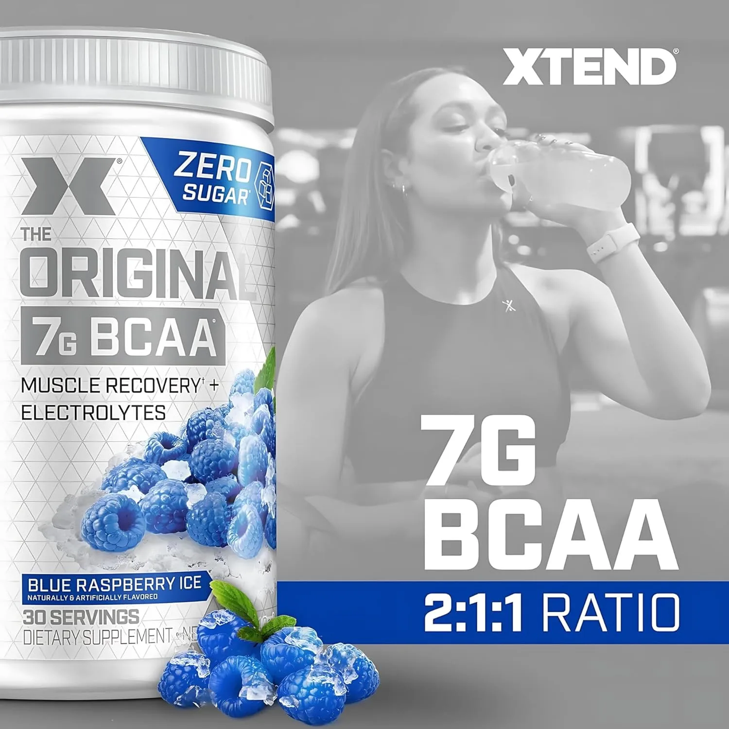 XTEND BCAA Blue Raspberry - Muscle Recovery Drink - Image 6