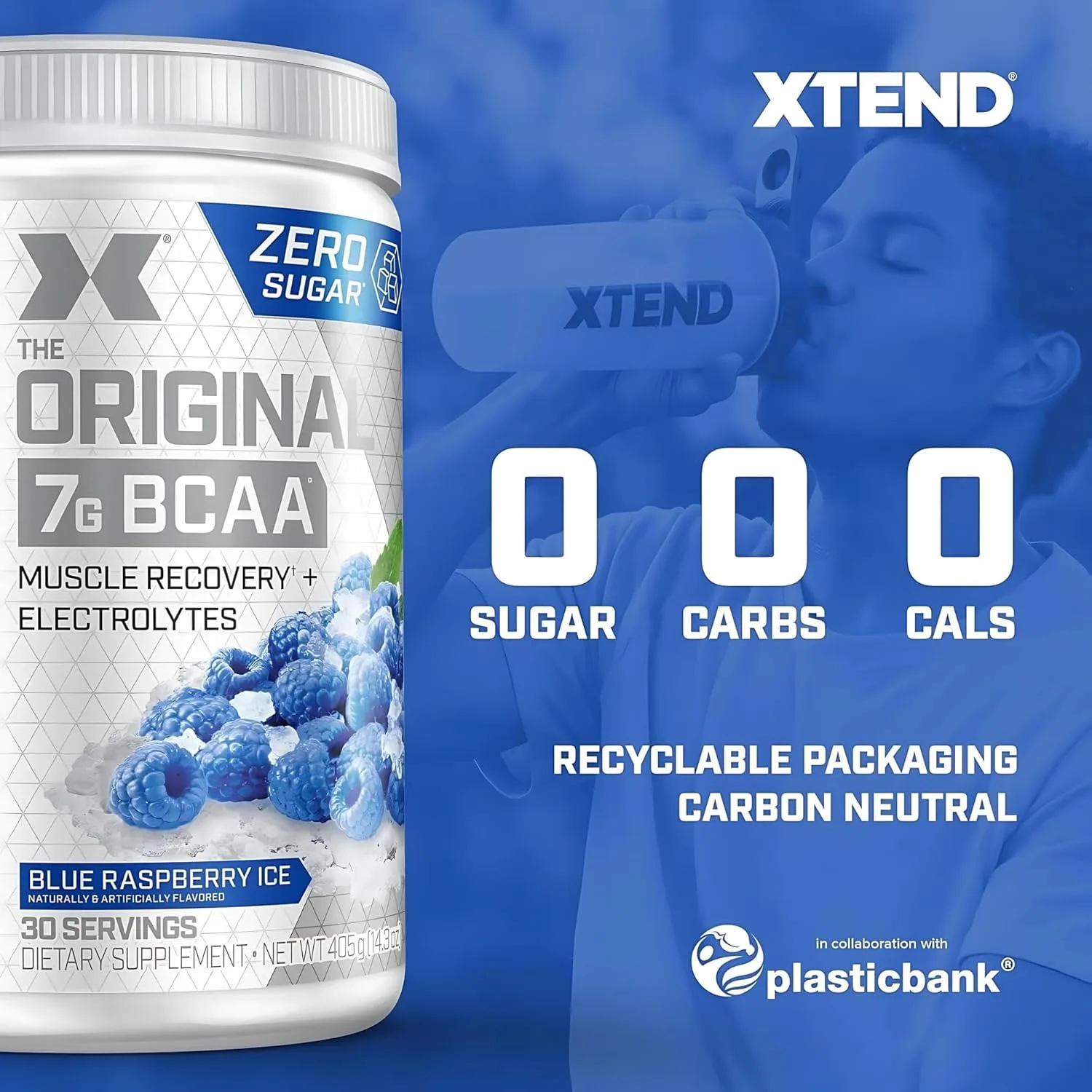 XTEND BCAA Blue Raspberry - Muscle Recovery Drink - Image 7