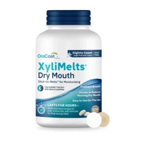 Oracoat XyliMelts adhering discs provide slightly sweet dry mouth relief, packed with goodness and formulated with care using hygienic packaging.