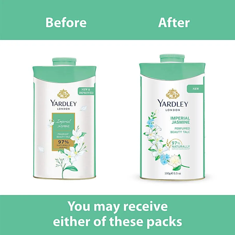 Yardley London Jasmine Talc 100g | Perfumed Body Powder - Image 4