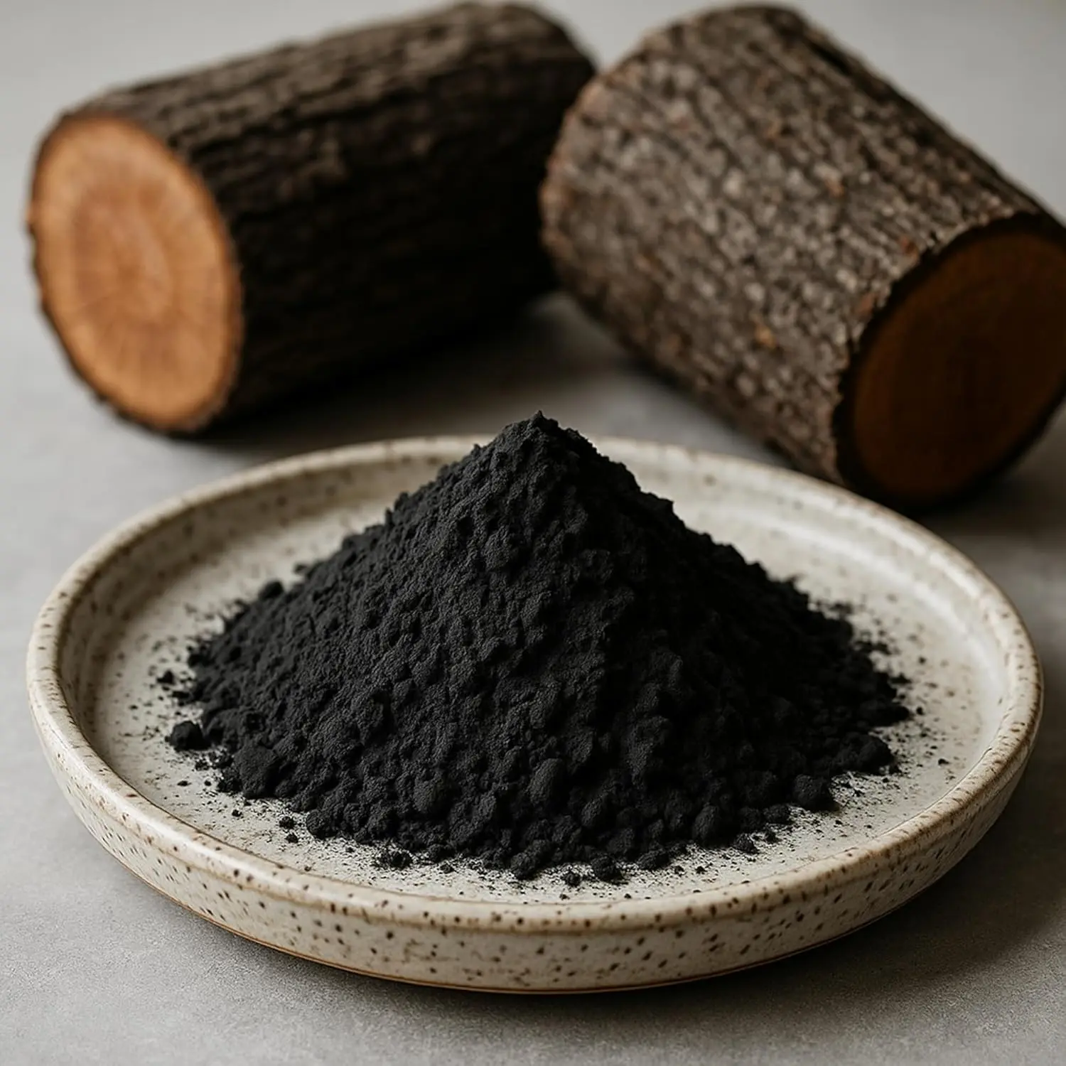 Schizandu Organics activated hardwood charcoal powder for teeth whitening, skin health, body detoxification, and overall wellness.