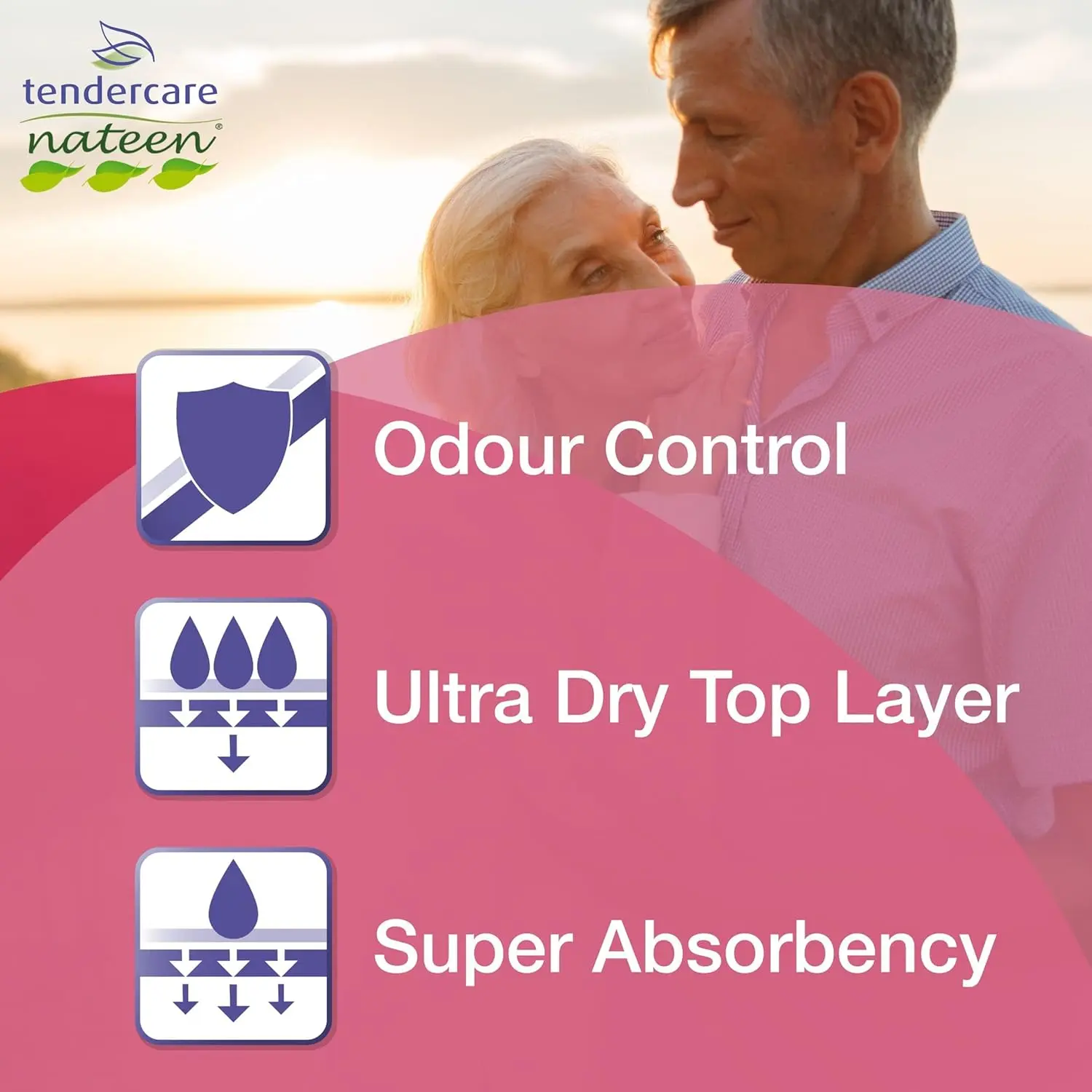 Forty extra large Tendercare-Nateen Day Plus adult incontinence nappies, size large with 3400ml absorbency, discreetly packaged.