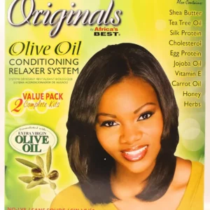 Africa's Best Organics Olive Oil 2x Complete Kit Super Relaxer for smoothing super/coarse hair.