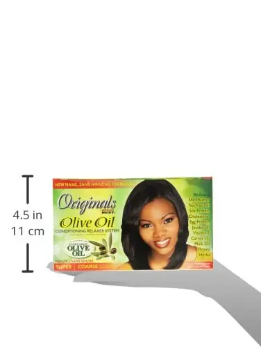 Africa's Best Organics no-lye relaxer system with extra virgin olive oil straightens coarse resistant hair for silky smooth, healthy results, made in the USA.