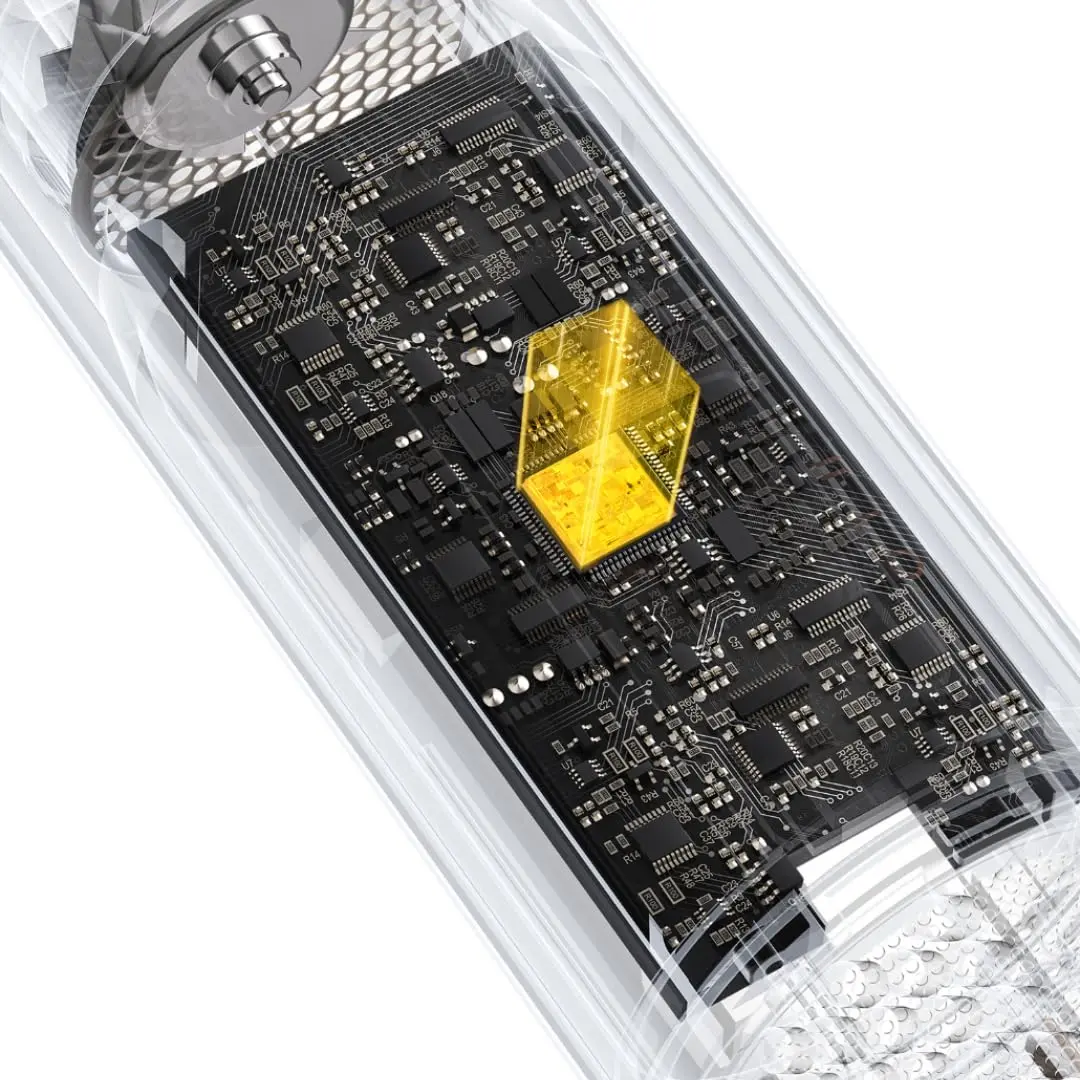 Airbot Hyperstyler gold set for straightening, drying and styling hair, with multiple attachments for creating curls, waves and sleek styles while minimizing frizz and heat damage.