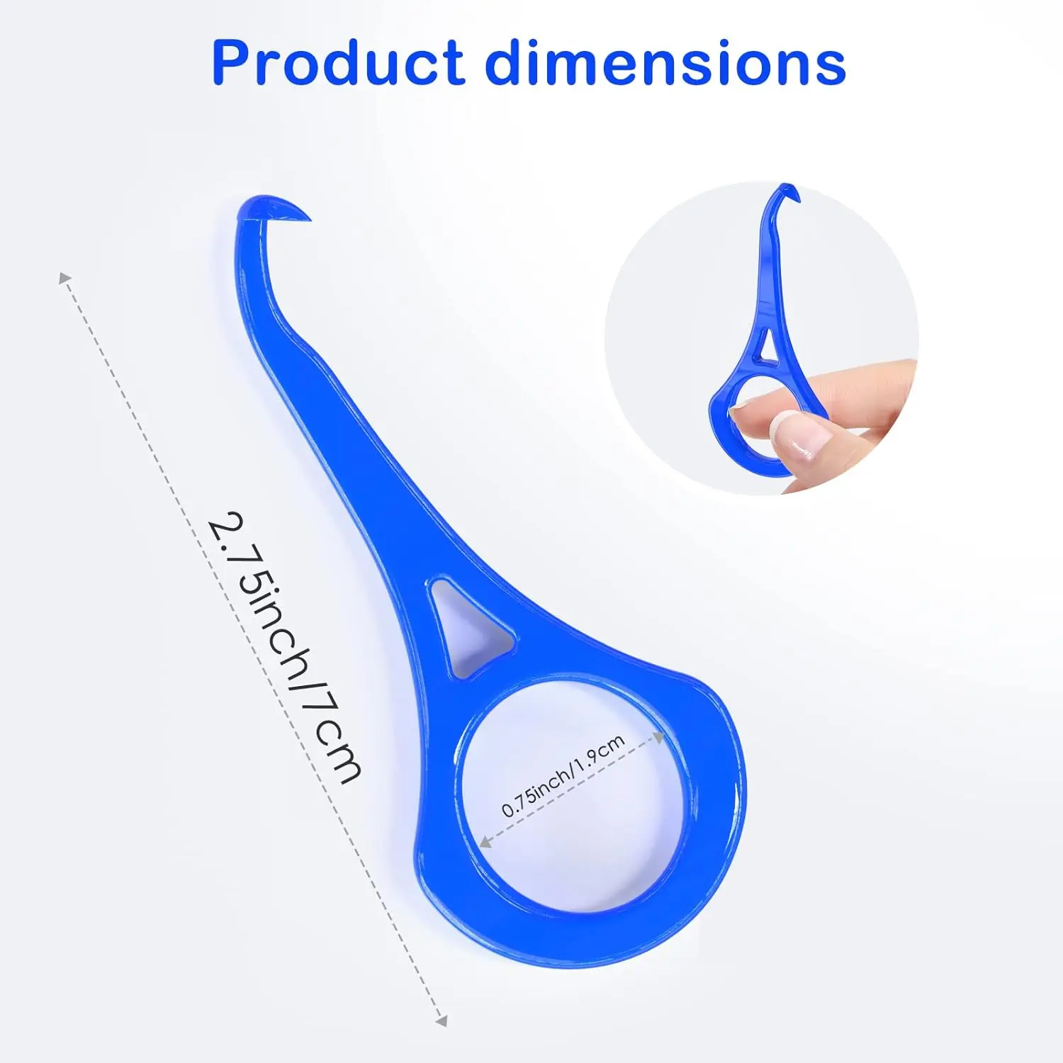 ARGOMAX aligner removal tool in blue, designed for easy and hygienic removal of invisible braces, retainers, and other orthodontic appliances.