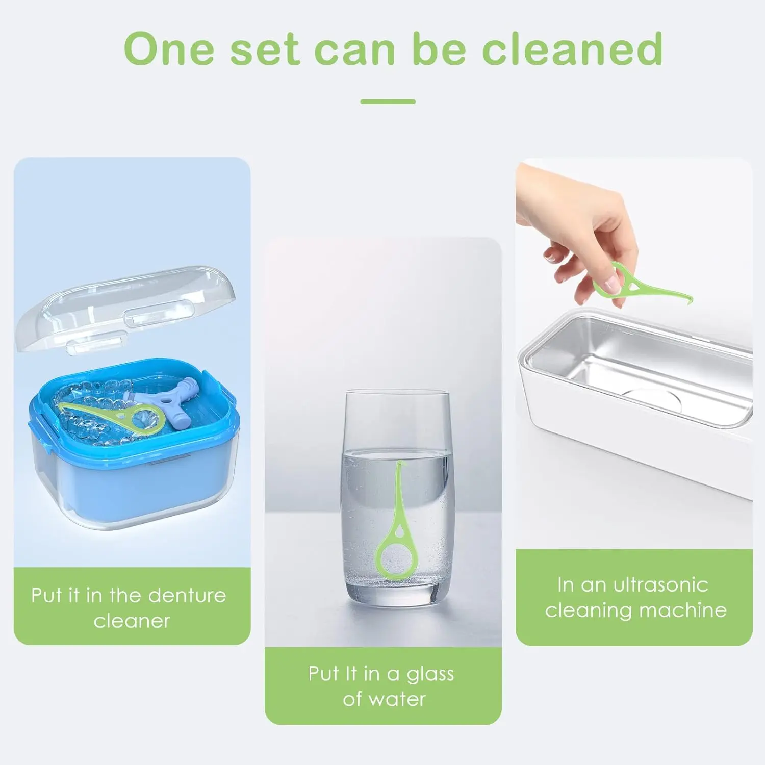 This green ARGOMAX aligner removal tool is designed for easy and hygienic removal of invisible braces, trays, retainers, dentures and aligners.