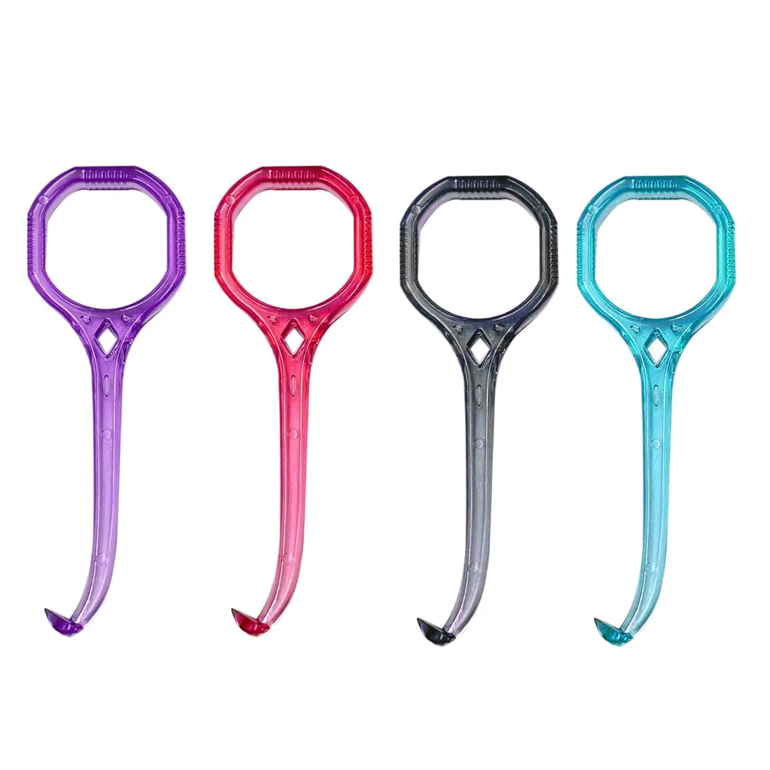 This image shows a four-pack of colorful aligner removal tools designed to easily and comfortably remove clear aligners and invisible braces for better oral care.