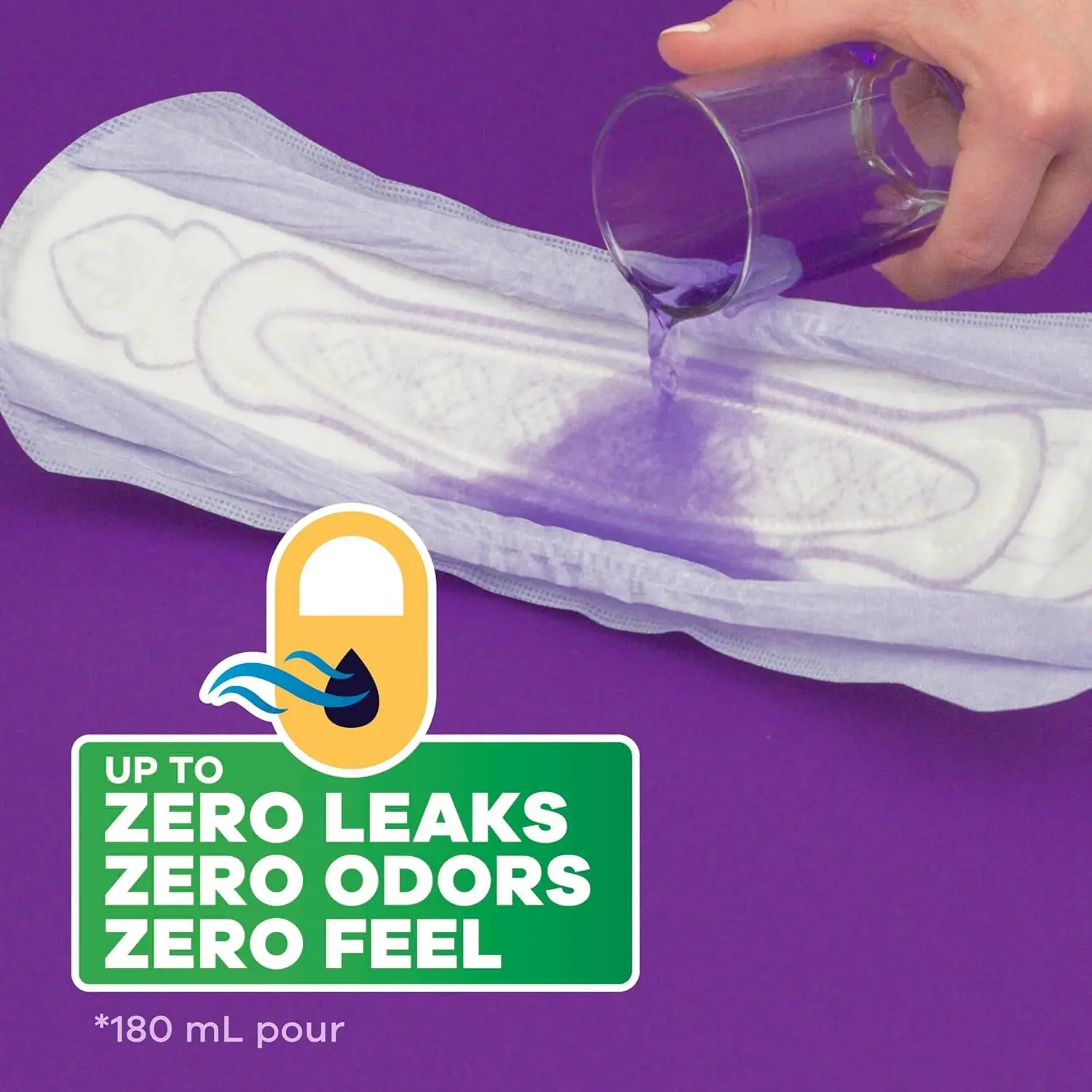 Always Discreet light incontinence pads with RapidDry core lock away leaks and odors, keeping you drier than period liners.