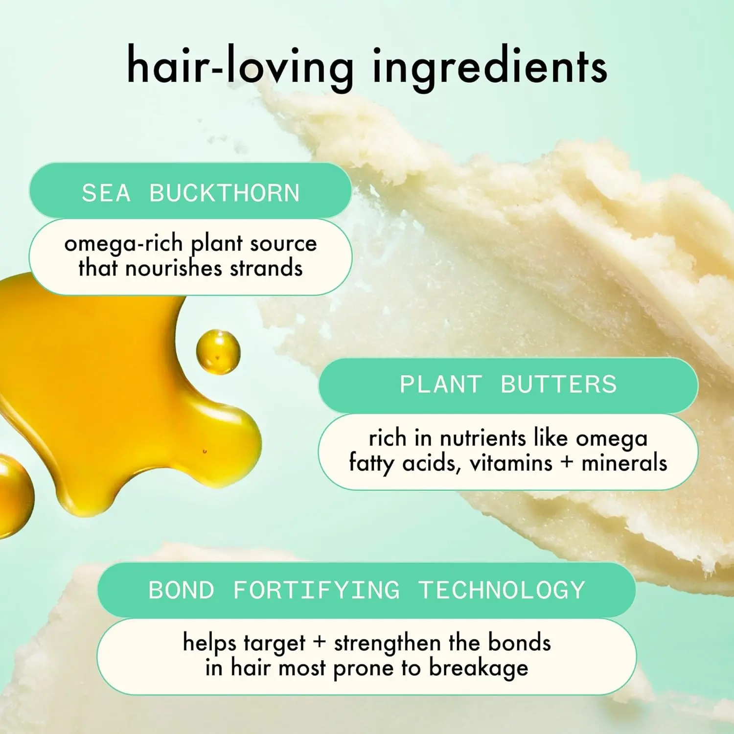 Amika Kure intense bond repair mask repairs, strengthens, intensely hydrates, and improves manageability with bond-cure technology and sea buckthorn for ultimate hair and scalp health.