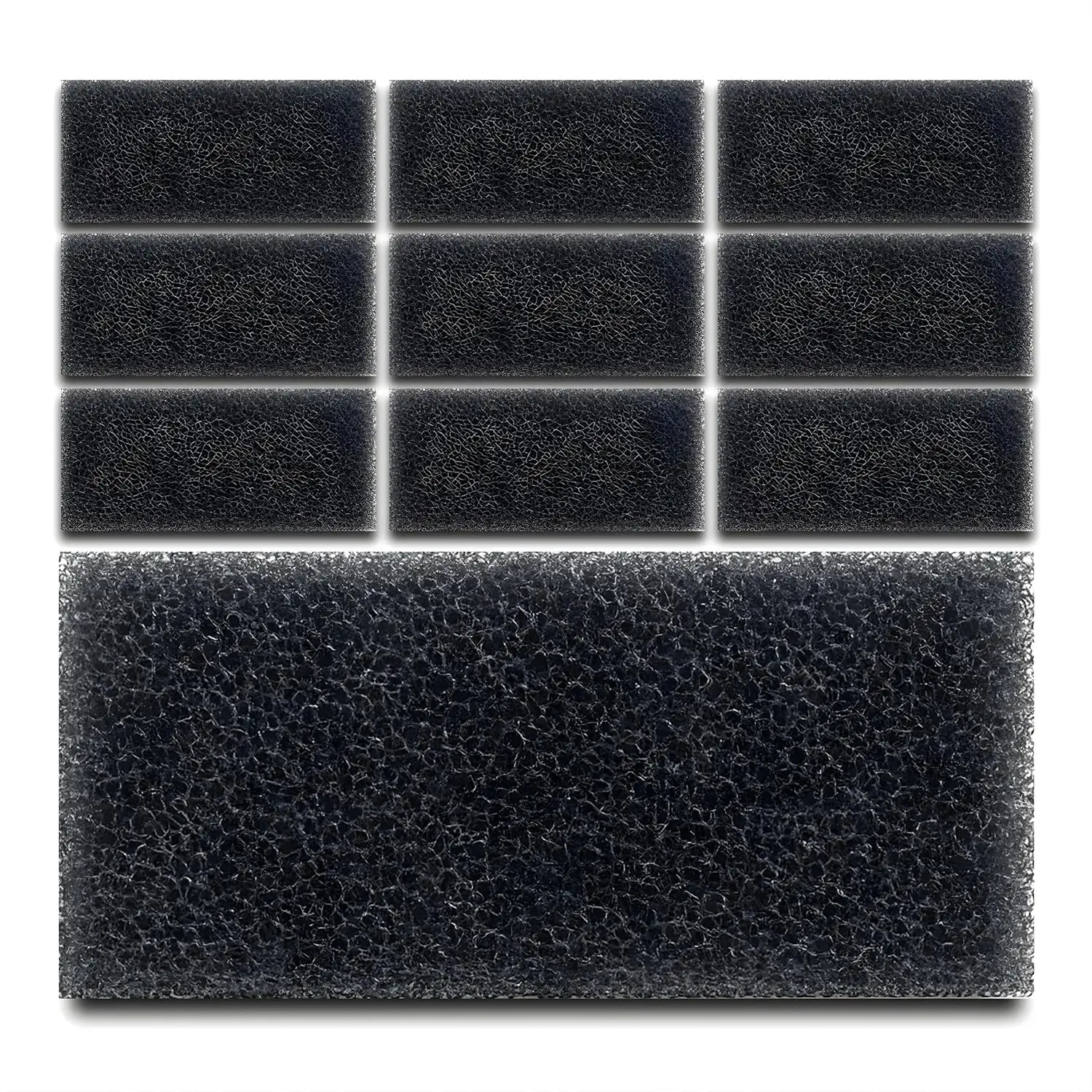 Ten pre-cut GBF foam pads with self-adhesive backing, designed to protect the internal cam bearing of Andis AGC, BGC, BDC, and SMC Excel clipper models from pet hair and debris.