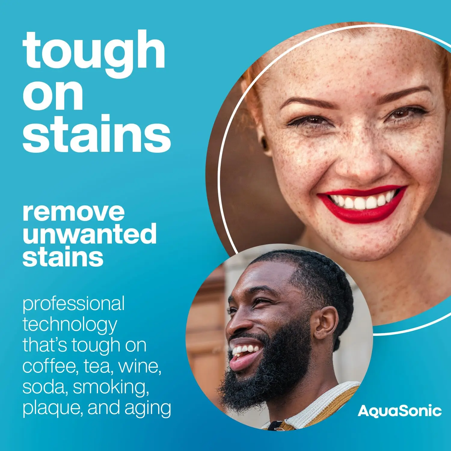 AquaSonic teeth whitening strips provide a fast, easy, and affordable way to achieve a whiter, brighter smile at home with dentist-quality results in just 7 days.