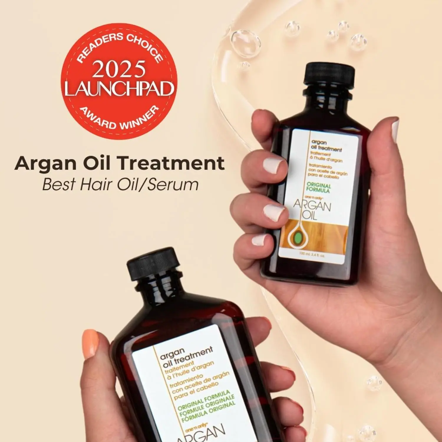 One 'n Only argan oil hair treatment creates brilliant shine, eliminates frizz, and helps smooth and strengthen damaged hair.