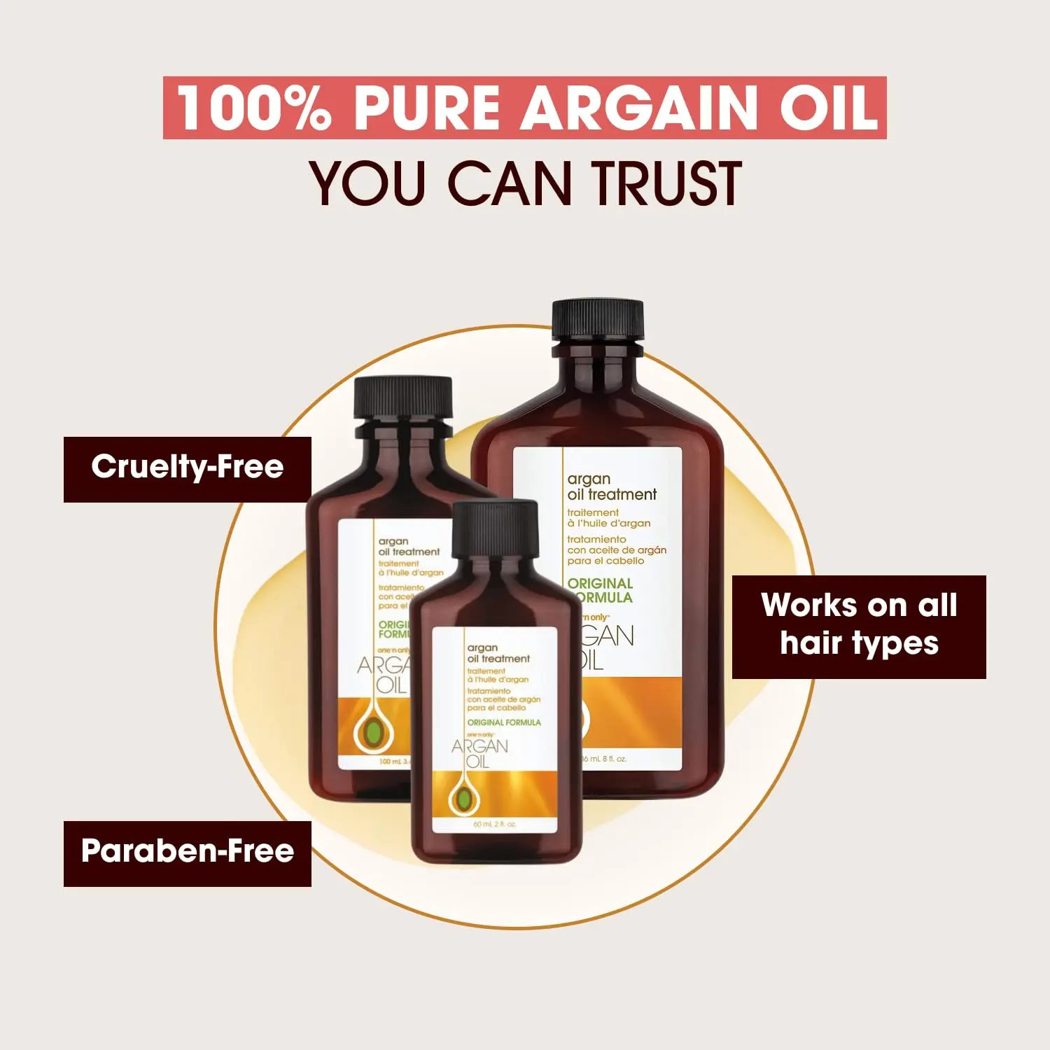 One 'n Only argan oil hair treatment creates brilliant shine, eliminates frizz, and helps smooth and strengthen damaged hair.