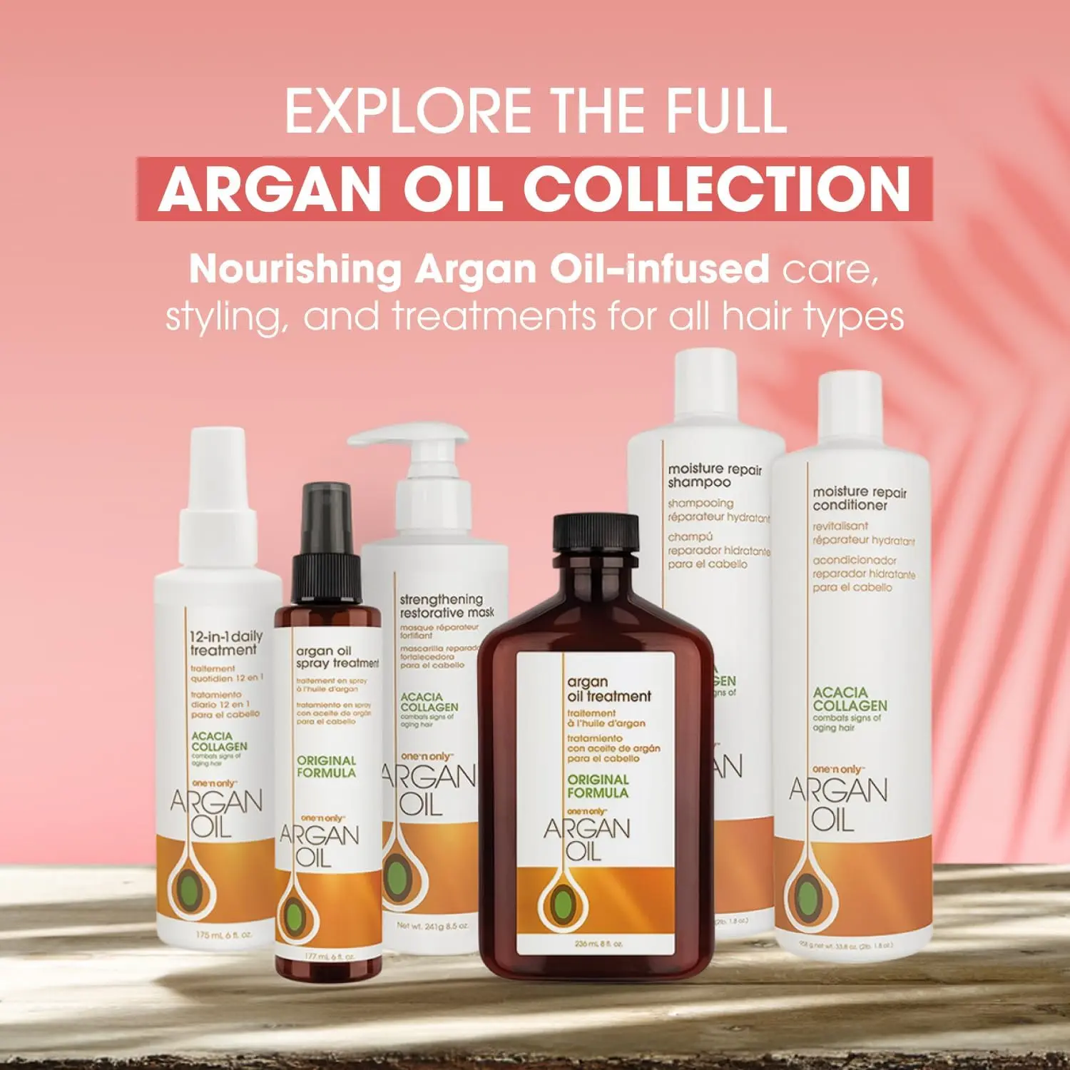 One 'n Only argan oil hair treatment creates brilliant shine, eliminates frizz, and helps smooth and strengthen damaged hair.