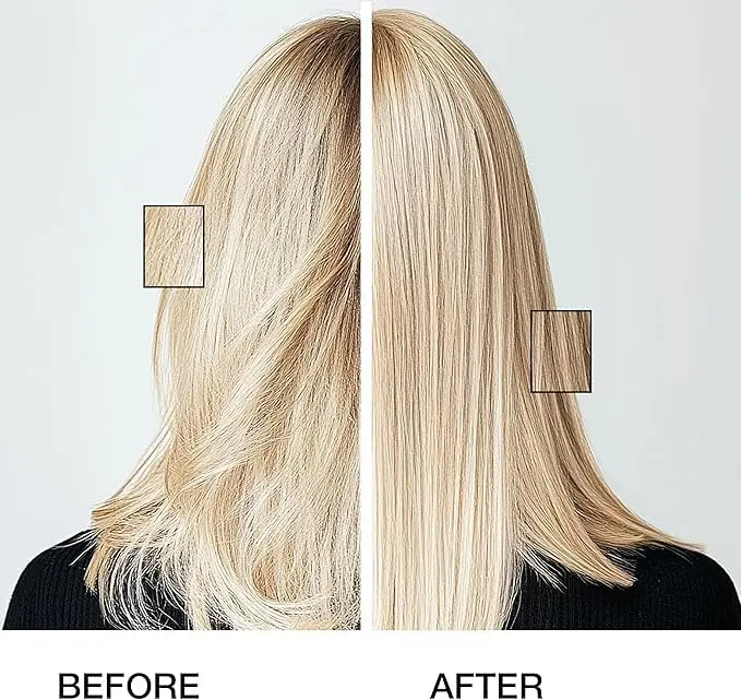 This argan oil hair serum with keratin revitalizes dry, damaged hair, adding shine, smoothing frizz, and protecting against heat for all hair types, leaving hair healthy and manageable.