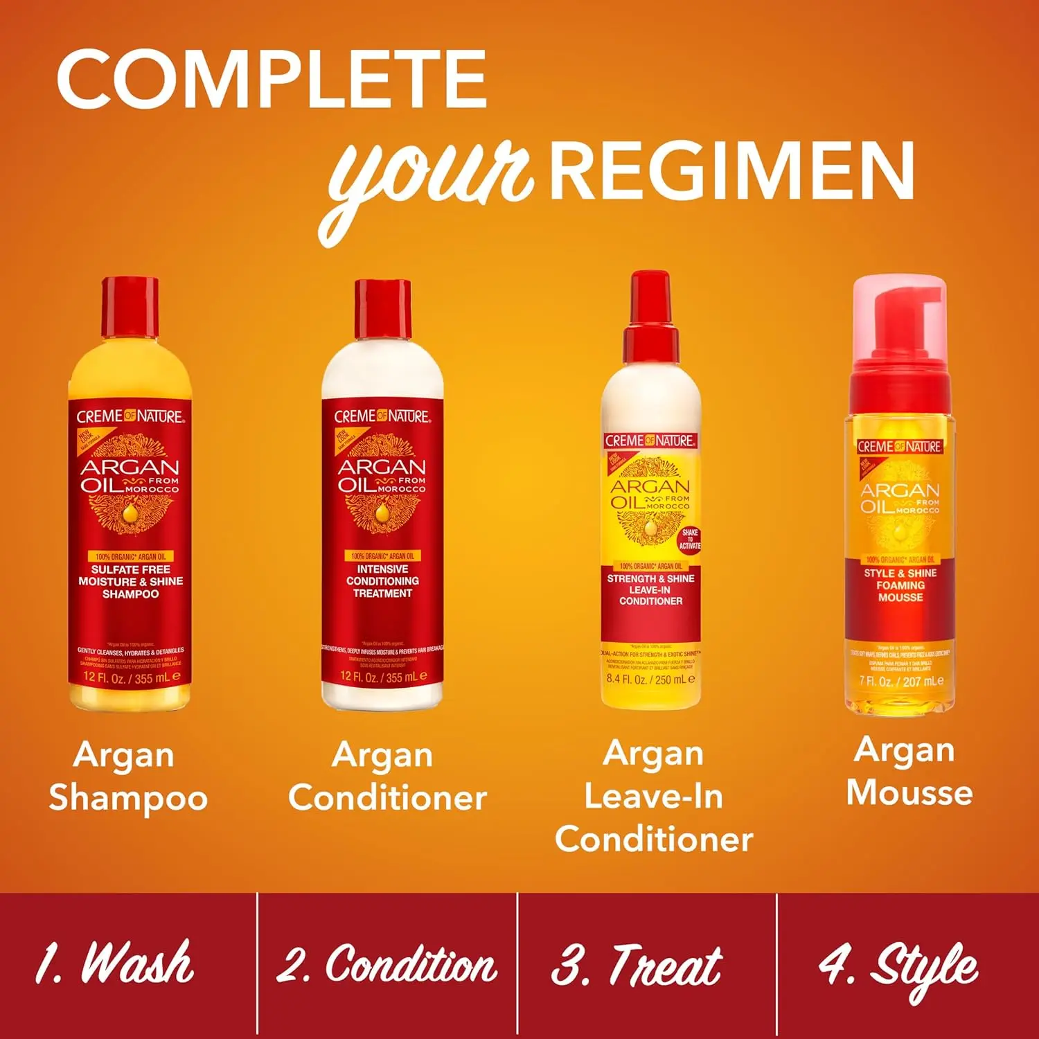 Creme of Nature Argan Oil 7-in-1 leave-in treatment protects hair from breakage, reduces frizz, moisturizes and adds shine.