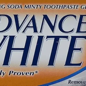 Arm & Hammer Advance White Brilliant Sparkle Gel toothpaste that whitens teeth and controls tartar for fresh breath.