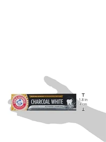 Arm & Hammer Charcoal White toothpaste provides 100% more stain removal for a noticeably whiter smile with the help of activated charcoal and baking soda.