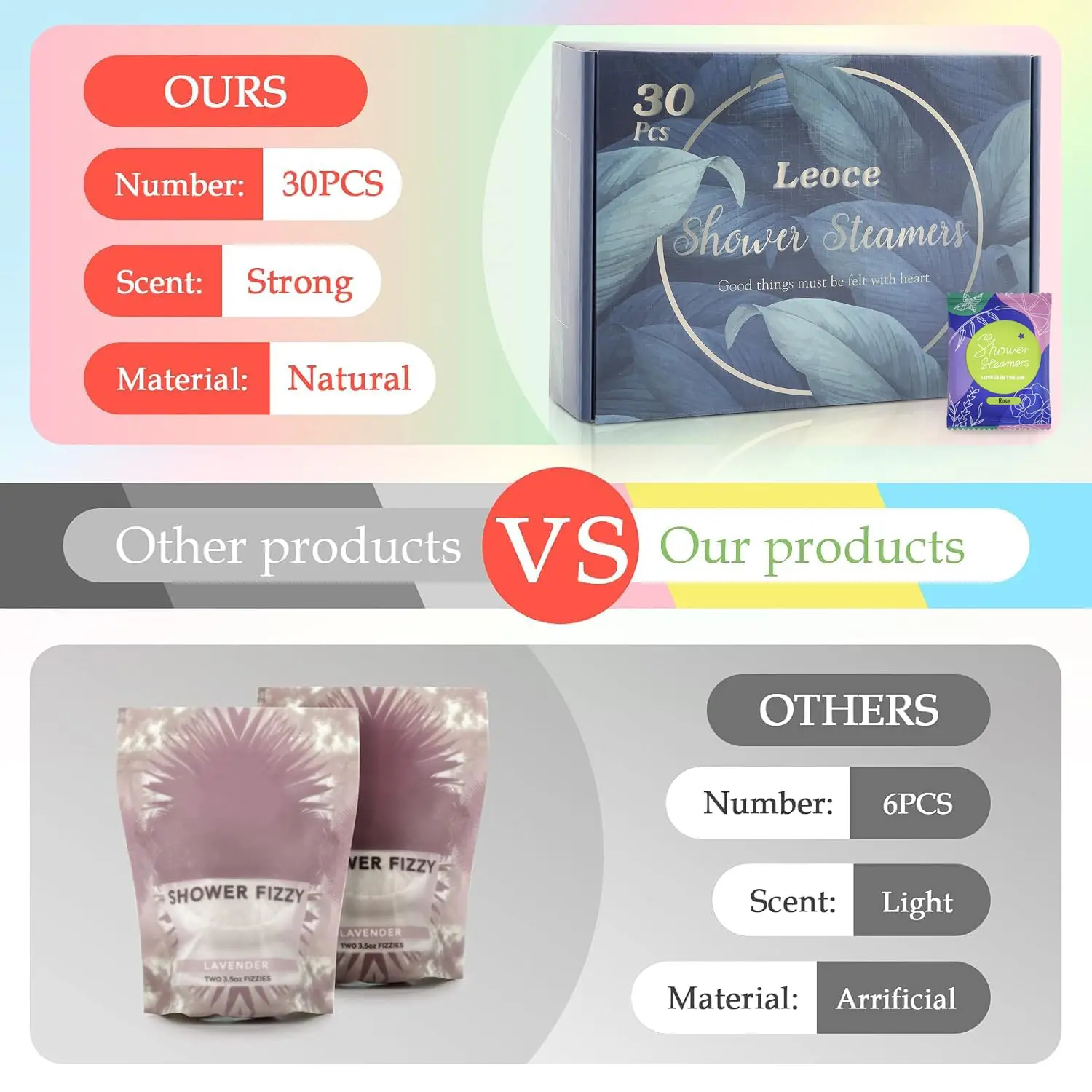 This 30-piece aromatherapy shower steamer set offers natural essential oil fragrances for a relaxing spa-like experience at home, perfect for relieving stress.