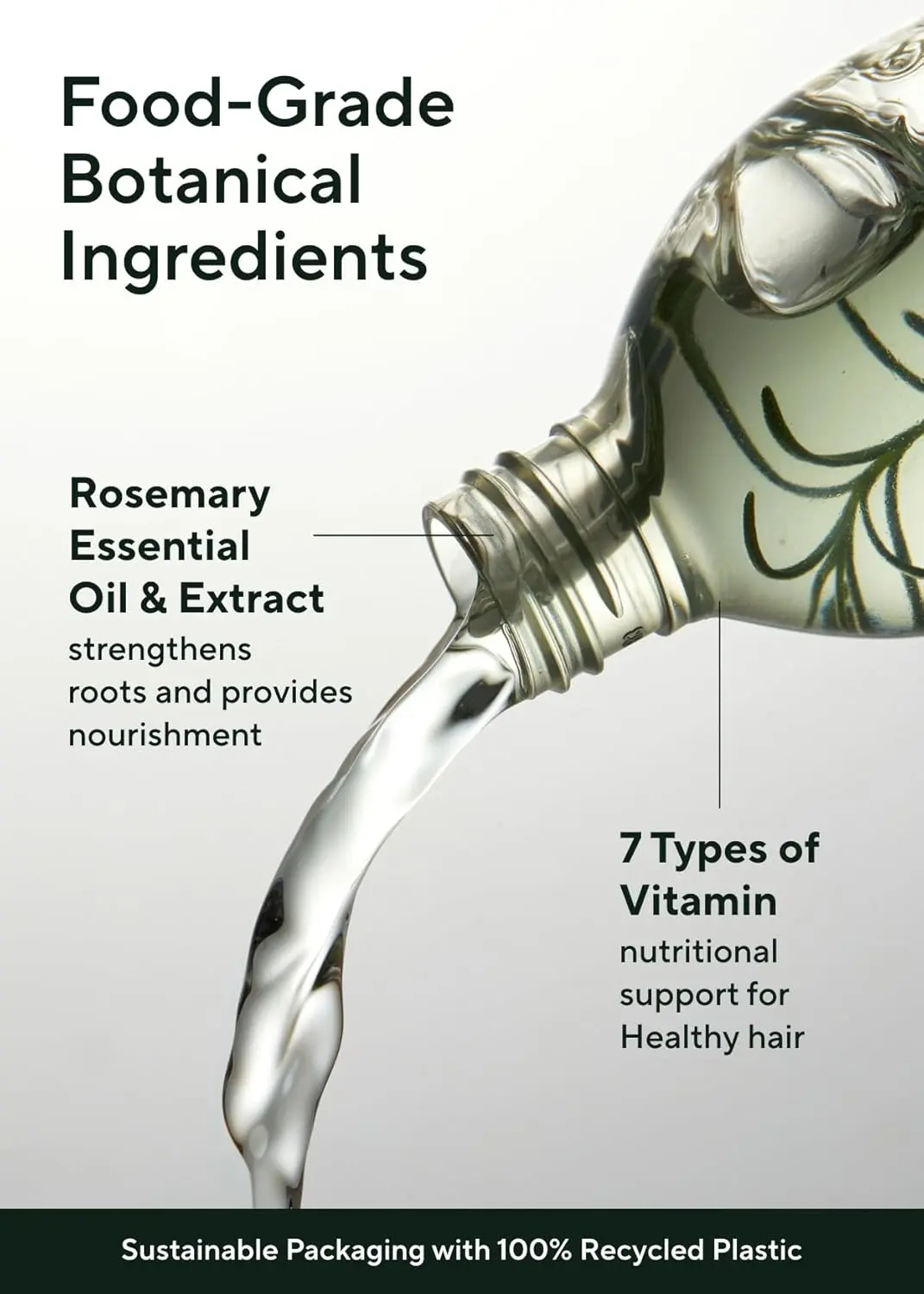 A bottle of AROMATICA Rosemary Root Enhancer scalp spray designed to revitalize the scalp and strengthen hair with salicylic acid.