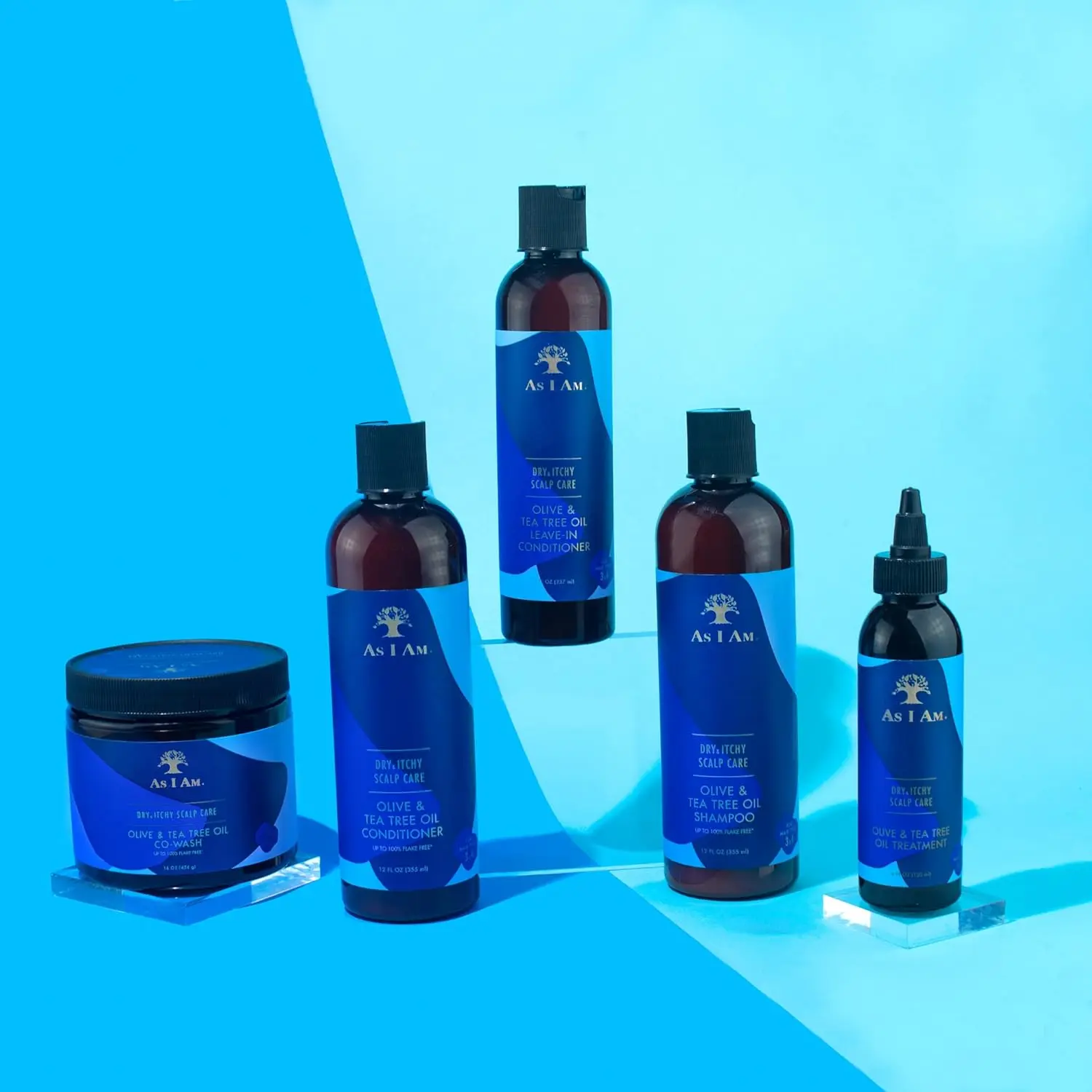 As I Am Dry & Itchy Scalp Care Cowash helps relieve scalp itchiness, flaking, and irritation while fighting dandruff with olive and tea tree oil.