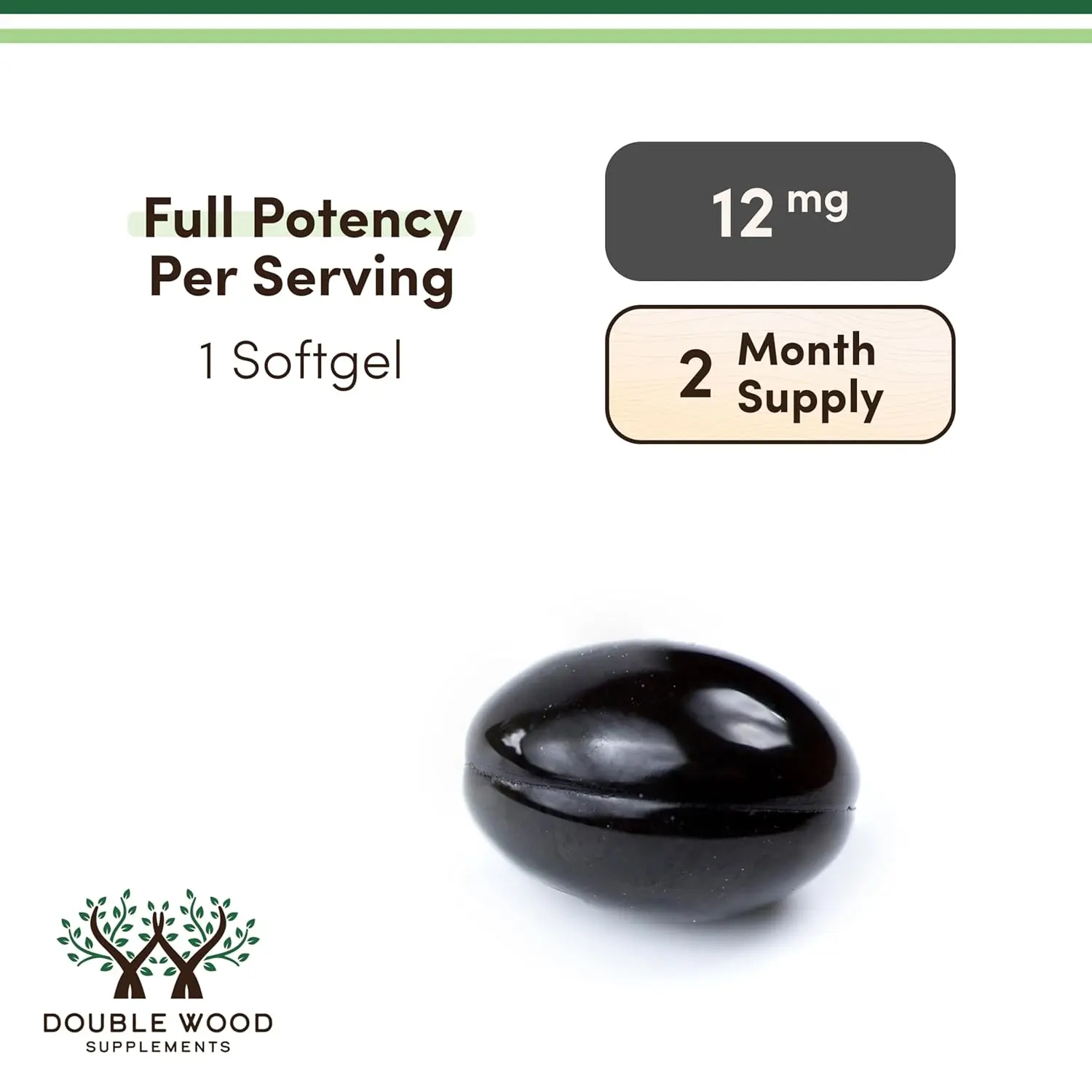 Double Wood Astaxanthin 12mg softgels, made with AstaReal, the world's most studied astaxanthin brand, grown and harvested in the USA, for potent antioxidant support.