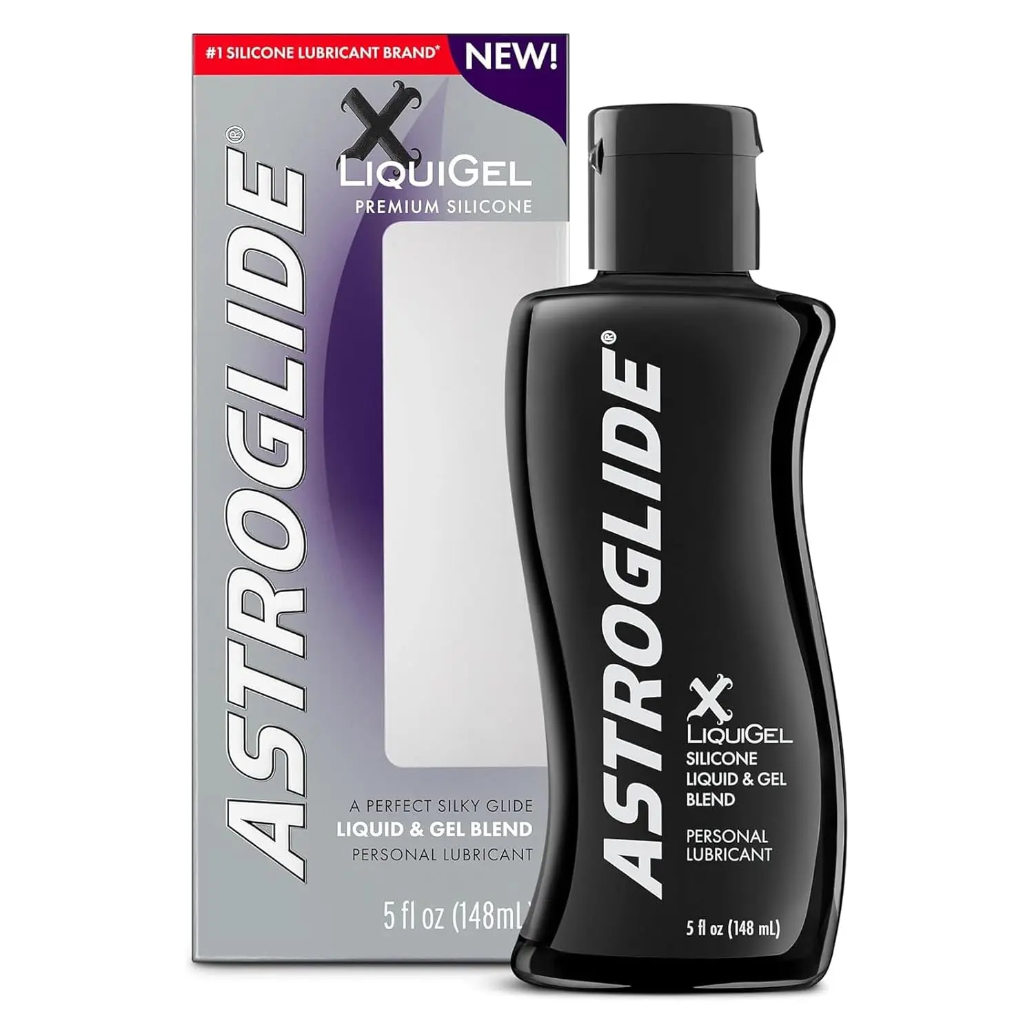 Astroglide X LiquiGel personal lubricant features a revolutionary silicone liquid and gel hybrid formula providing a lightweight, silky-smooth feel for men, women, and couples.