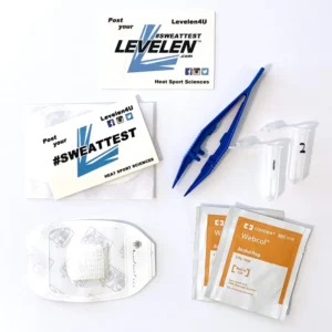 Athlete sweat test kit for hydration and electrolyte analysis, helping optimize performance and prevent cramping.
