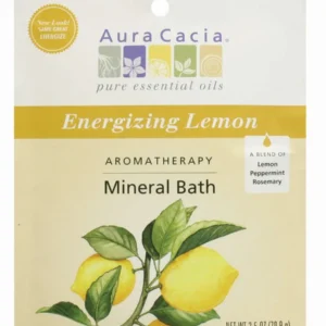 Aura Cacia energizing lemon mineral bath with pure essential oils leaves skin soft and smooth.