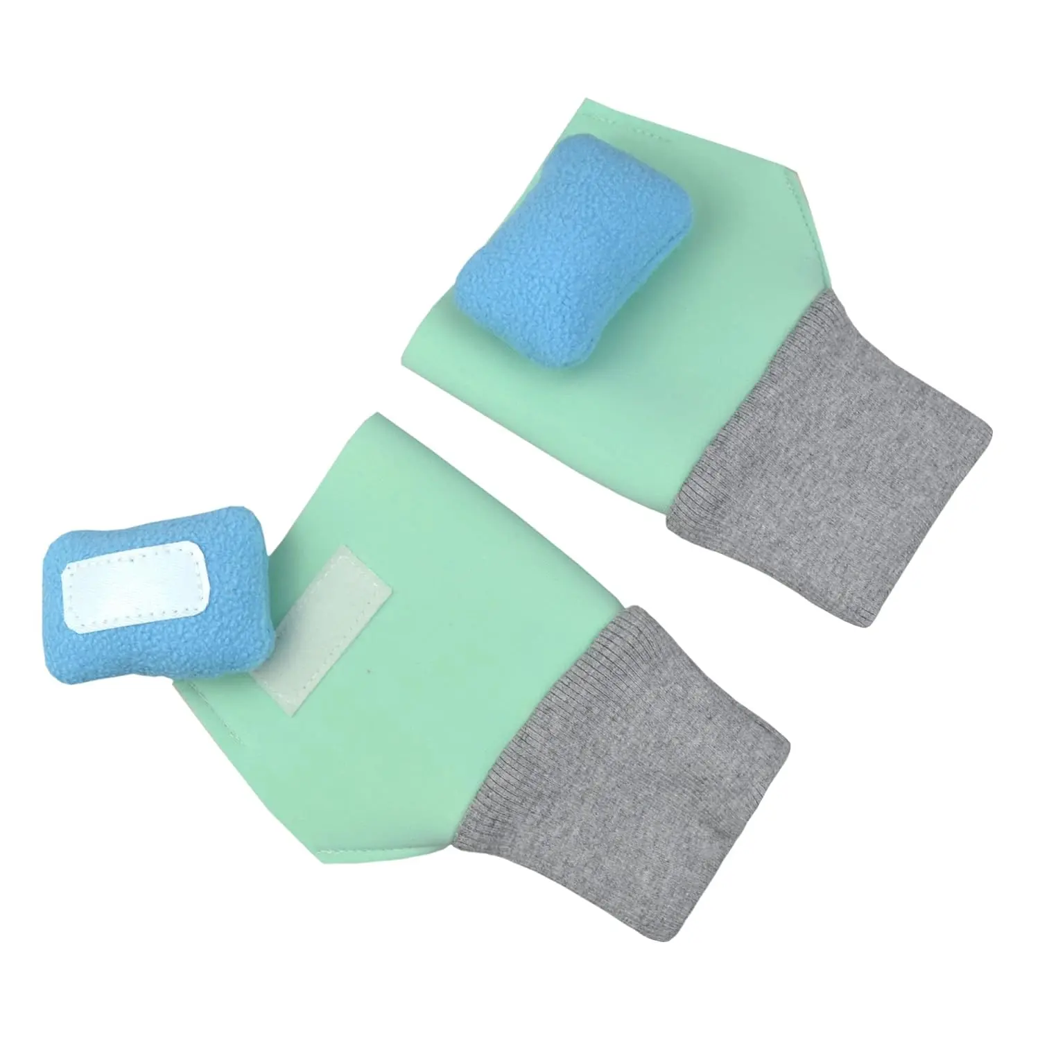 Pair of rainbowstar anti-biting gloves with detachable pillow designed for children with autism, cerebral palsy, ADHD, and other special needs to prevent hand biting and promote fine motor skill development.