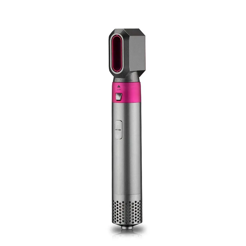 An automatic hair curler is shown, perfect for creating curls on all hair types with fast heating and automatic shut off.
