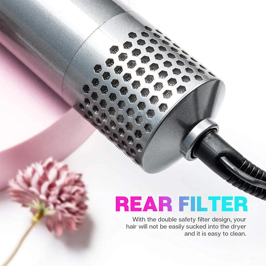 An automatic hair curler is shown, perfect for creating curls on all hair types with fast heating and automatic shut off.