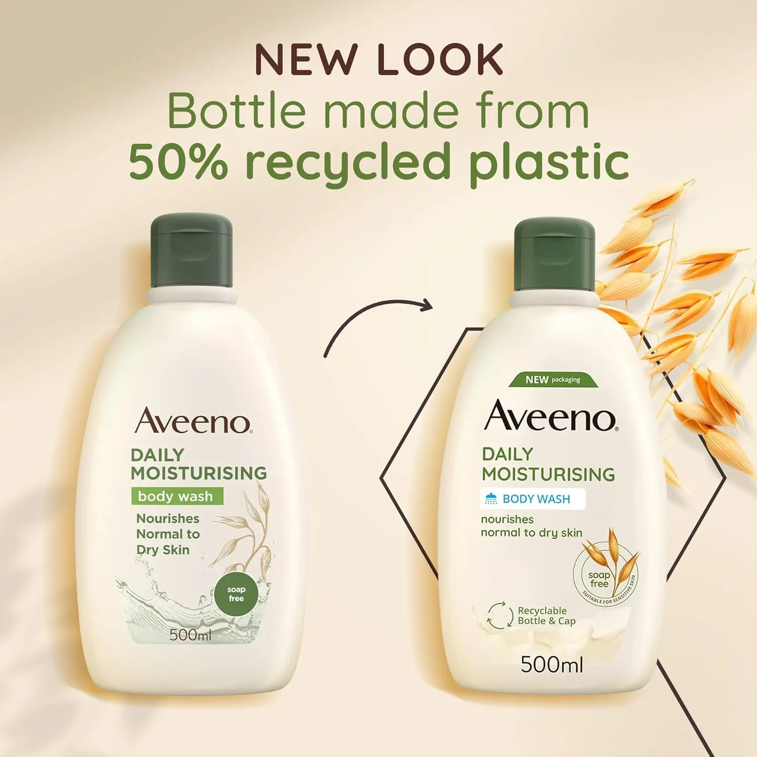 Aveeno Daily Moisturising Body Wash gently cleanses and nourishes dry, sensitive skin with soothing colloidal oatmeal.