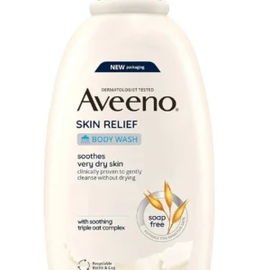 Aveeno Skin Relief Moisturising Body Wash with soothing triple oat complex gently cleanses and nourishes very dry, sensitive skin without drying.