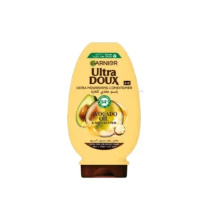 Garnier Ultra Doux Avocado Oil and Shea Butter conditioner deeply nourishes very dry, frizzy hair, leaving it soft and shiny.