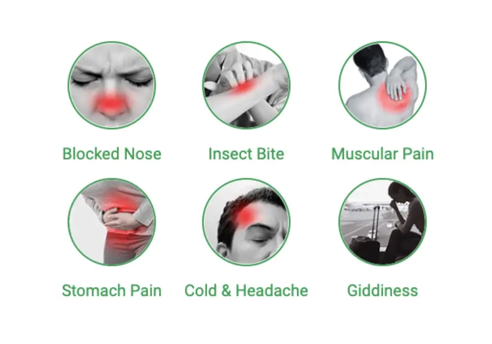 A 3ML bottle of Axe Universal Oil from Singapore provides cold and pain relief.