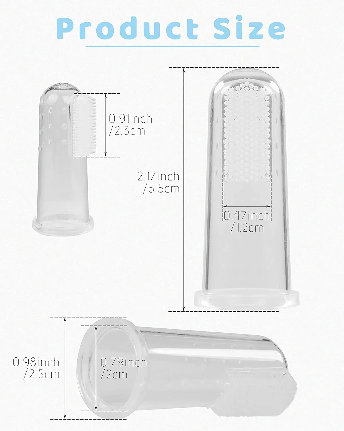 This baby finger toothbrush is made of soft, BPA-free silicone and is perfect for cleaning infant and toddler teeth while also massaging gums to relieve teething discomfort.